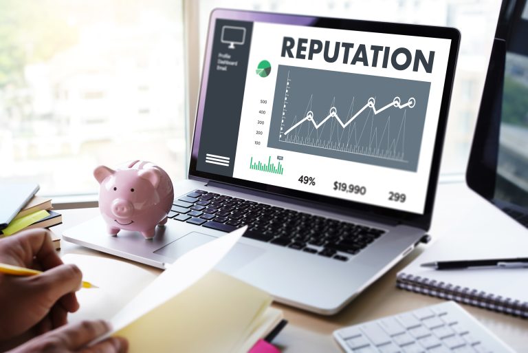 Positive attitude d’une entreprise qui prend soin de sa réputation